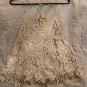 Small Lace Cream tank